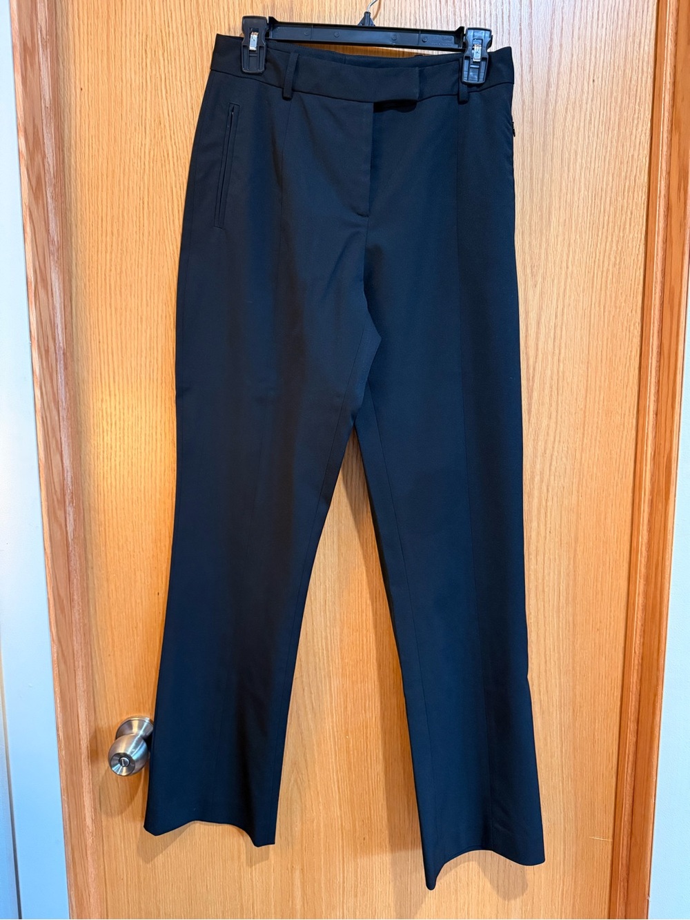 Oscar de la Renta Black Boot-Cut Dress Pants